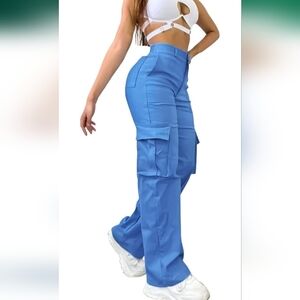 High Waisted Blue Pants
